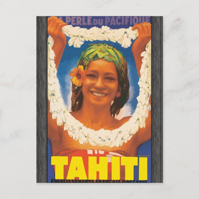 Postal Perle Du Pacifique Tahiti, Vintage (Anverso)