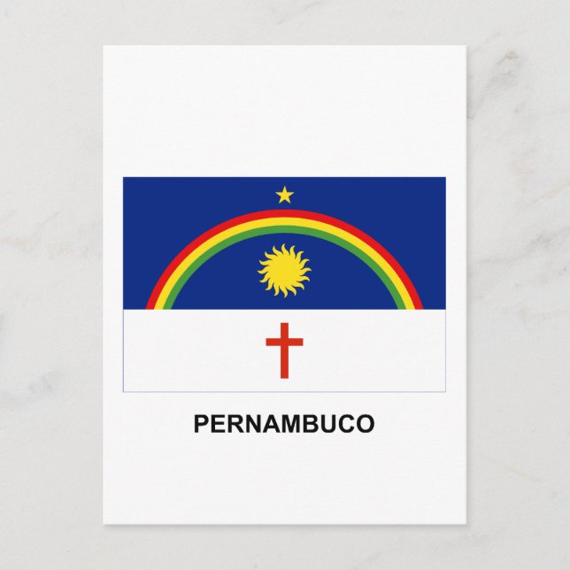 Postal Pernambuco, Bandera de Brasil (Anverso)