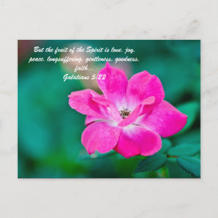 Postal Pero el fruto del Espíritu es amor, alegría, paz, 