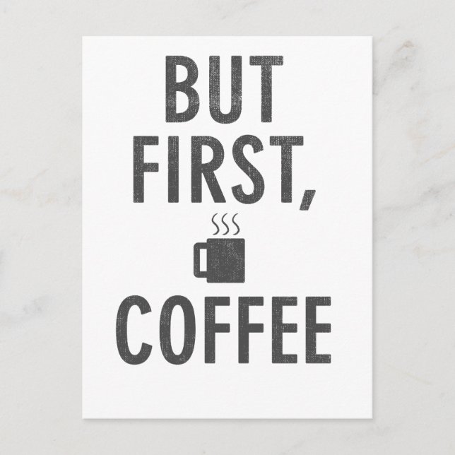 Postal Pero el primer café (Anverso)