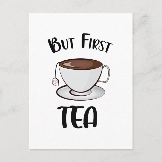 Postal Pero el primer té divertido del té (Anverso)