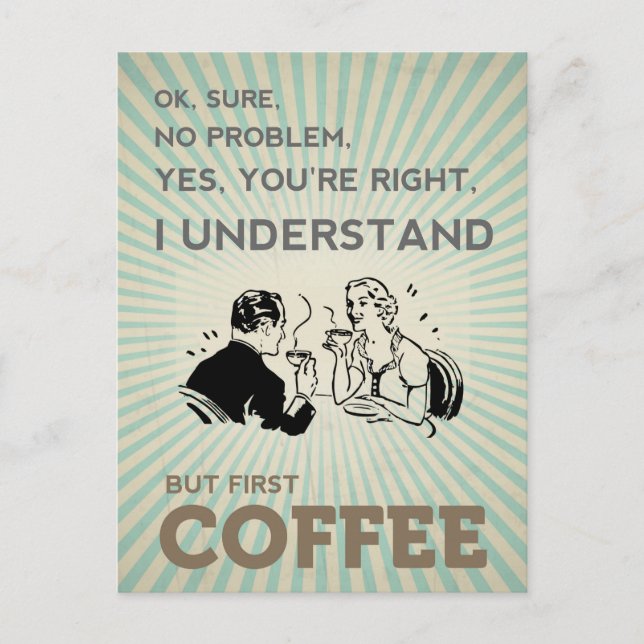 POSTAL PERO PRIMERO CAFÉ (Anverso)