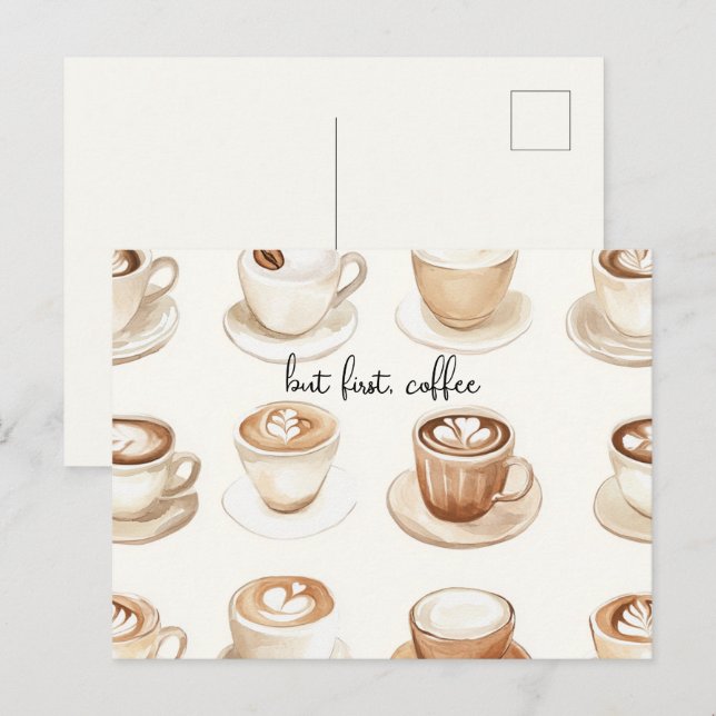 Postal Pero Primero, Tazas de Café (Anverso / Reverso)