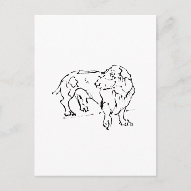 Postal Perrito salchicha adorable – Perro personalizado (Anverso)