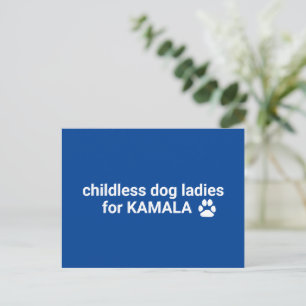 Postal Perritos sin hijos damas de Kamala diversión perro
