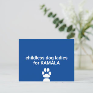 Postal Perritos sin hijos damas de Kamala diversión perro