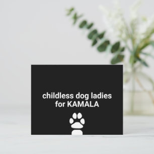 Postal Perritos sin hijos damas de Kamala diversión perro