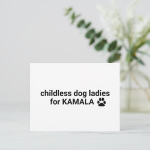 Postal Perritos sin hijos damas de Kamala diversión perro