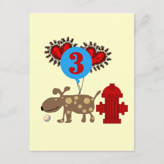 Postal Perro 3 camisetas de cumpleaños y regalos
