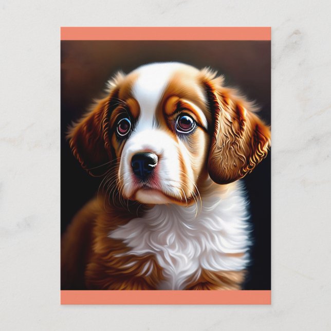 Postal perro adorable (Anverso)