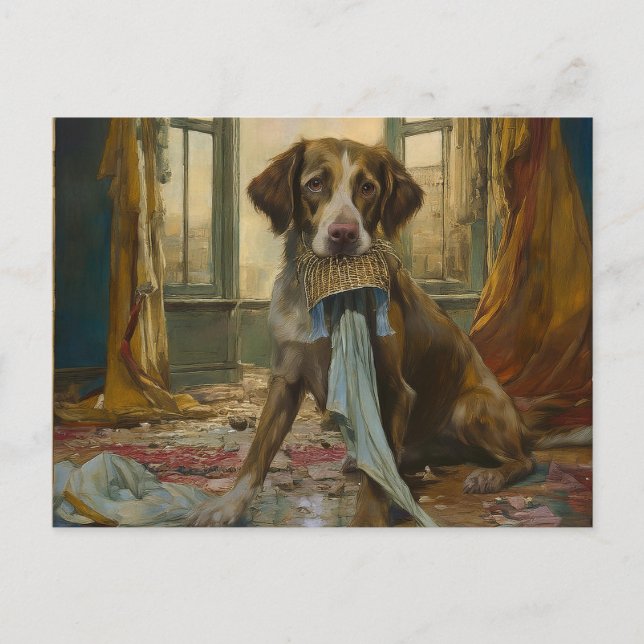 Postal Perro AI destruido (Anverso)