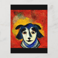 Perro al estilo de Marc Chagall
