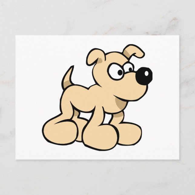 Postal Perro ansioso (Anverso)