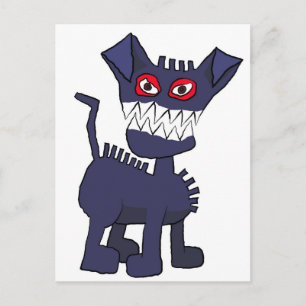 Postal perro azul