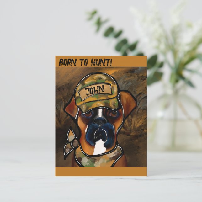 Postal Perro Boxer (Anverso de pie)
