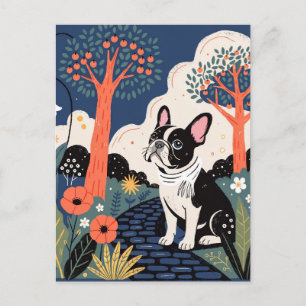 Postal Perro bulldog francés moderno