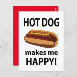 Postal Perro caliente me hace feliz perro caliente