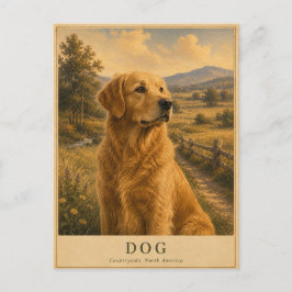 Postal Perro Campo Norteamericano VINTAGE