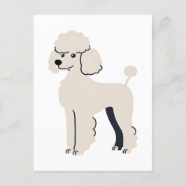 Postal Perro Caniche Pintado Lindo