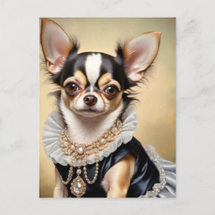 Postal Perro Chihuahua con vestido