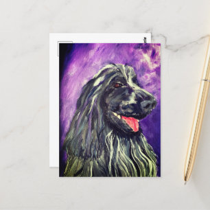 Postal Perro Cocker Spaniel Blue Roan Pintado
