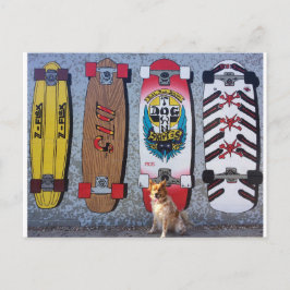 Postal Perro con el mural de patinaje de Dogtown