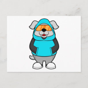Postal Perro con gafas de sol