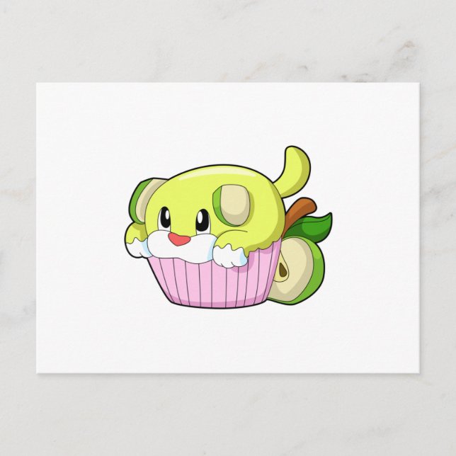 Postal Perro con pastel (Anverso)