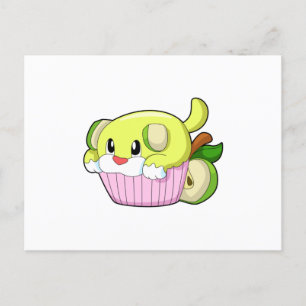 Postal Perro con torta