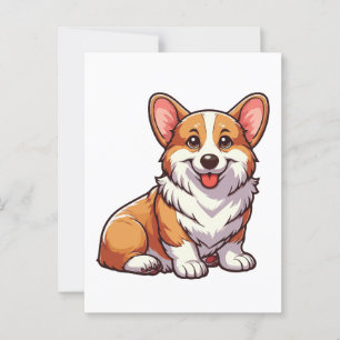 Postal Perro Corgi galés