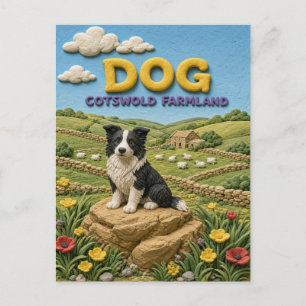 Postal Perro Cotswold Farmland Modern KlayKoo
