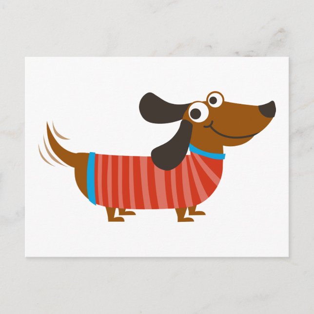 Postal Perro Dachshund (Anverso)