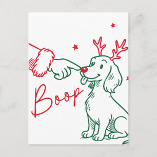 Postal Perro Dachshund de Navidad Boop