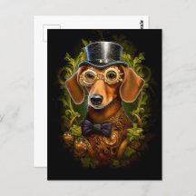 Perro Dachshund De Steampunk En Nombre Personaliza