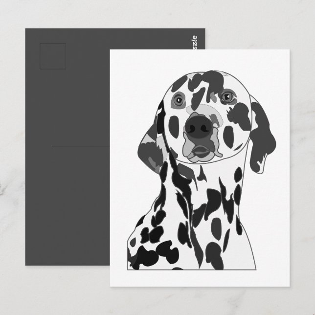 Postal Perro Dálmata  (Anverso / Reverso)