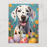 Perro dálmata feliz Pascua
