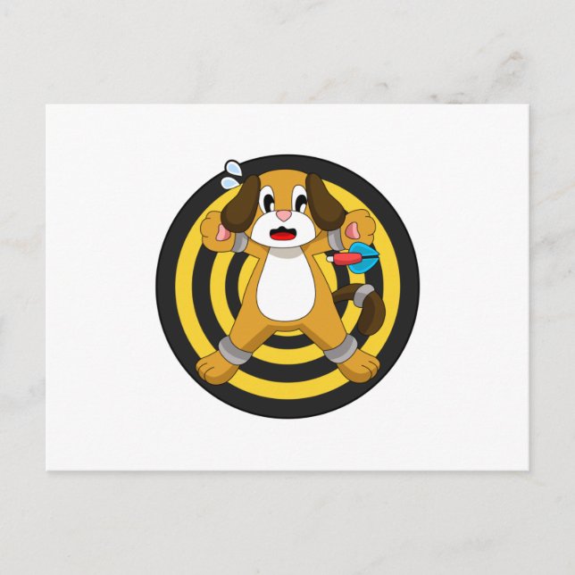 Postal Perro Dardos Dardo Diana (Anverso)