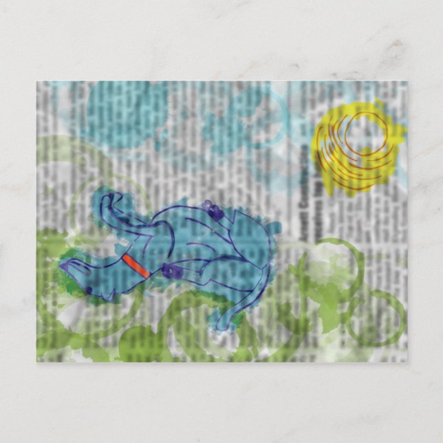 Postal Perro Daydreaming (Anverso)