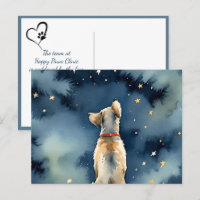 Perro de Acuarela con Estrellas Pérdida de Mascota