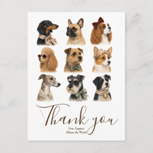Postal Perro de Agradecimiento Boutique de Perros Elegant