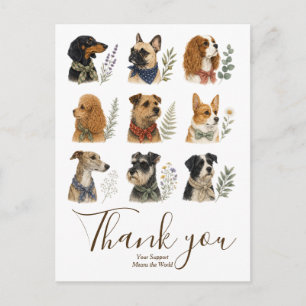 Postal Perro de agradecimiento Clínica veterinaria Peluqu