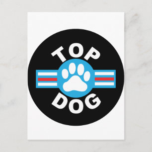 Postal perro de arriba