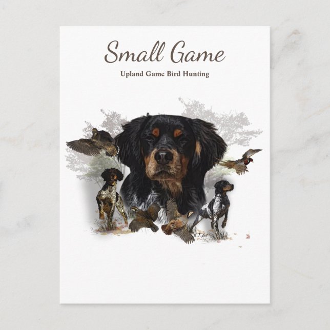 Postal Perro de aves , Caza de aves de caza de uvas (Anverso)