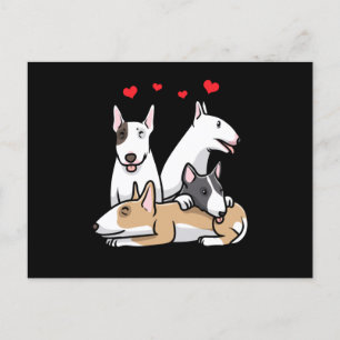 Postal Perro de Bull Terrier en miniatura