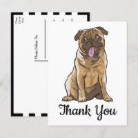 Perro de cachorro negro Personalizado blanco Pug G