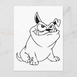 Postal Perro de caricatura