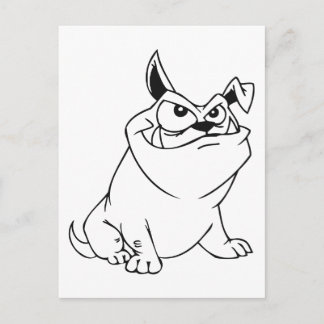 Postal Perro de caricatura