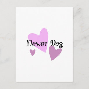 Postal Perro de flores