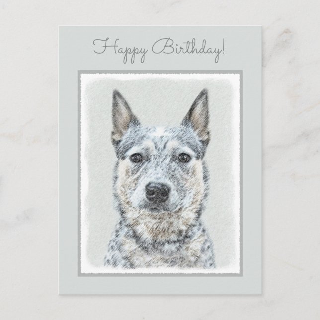 Postal Perro de ganado australiano - Arte de perro origin (Anverso)