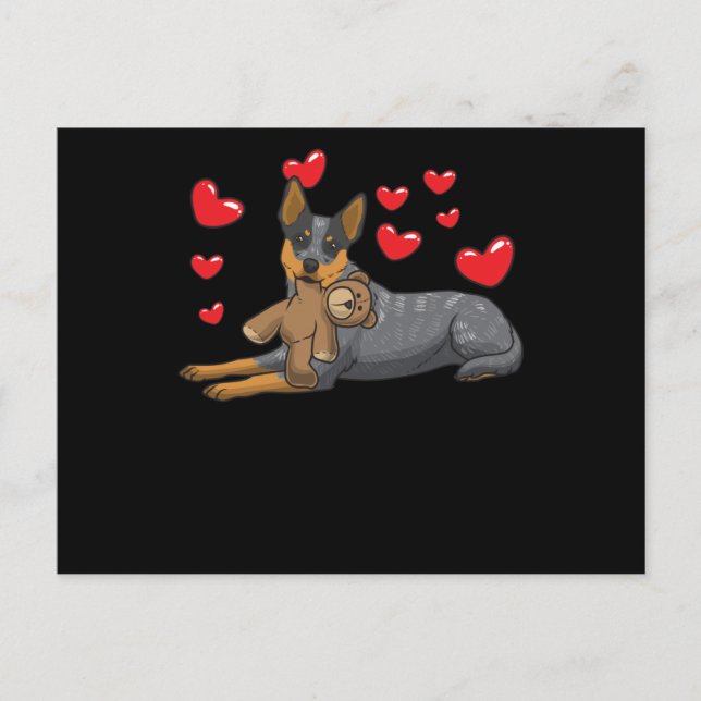 Postal Perro De Ganado Ganado Australiano Con Animal Y (Anverso)